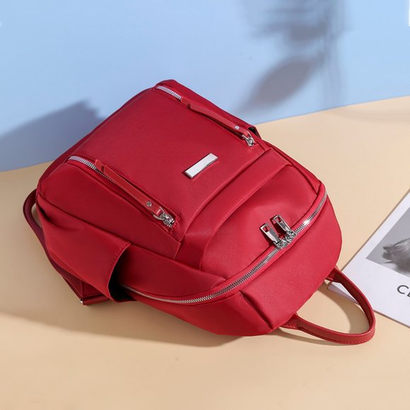 Nylon waterproof casual backpack for women